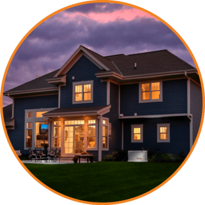 GeneratorServices-Hero-670×670 An exterior photo of a home that has a Generac generator installed.